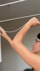 Varal Retratil Parede Recolhível Retrátil Roupa 30mt + Ganchos